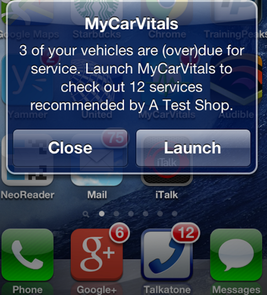MyCarVitals Mobile App