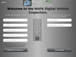 The first page you'll see when you open the DVI application. 