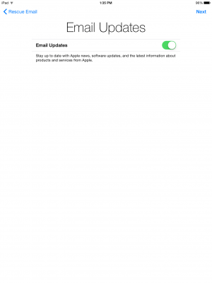 You don't want email updates from Apple