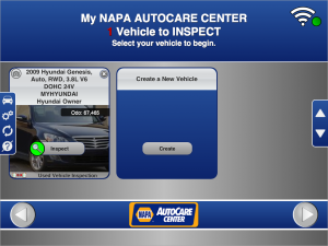 NAPA DVI Vehicle Selection